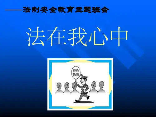 法制教育安全主题班会课件PPT课件