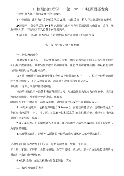 口腔解剖学大题总结完整版考试必考