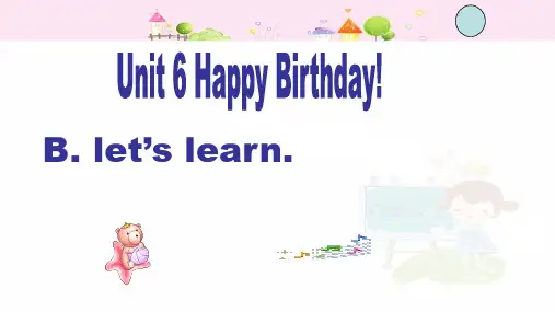 pep三年级英语上册Unit 6 Part B-优质课件.ppt