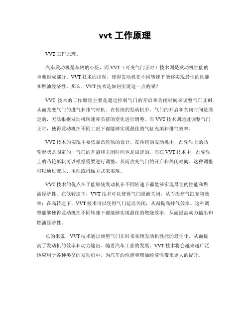 vvt工作原理