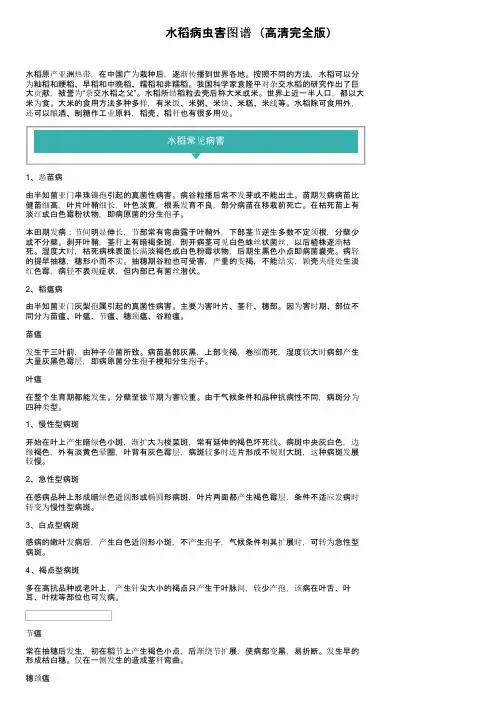 水稻病虫害图谱（高清完全版）