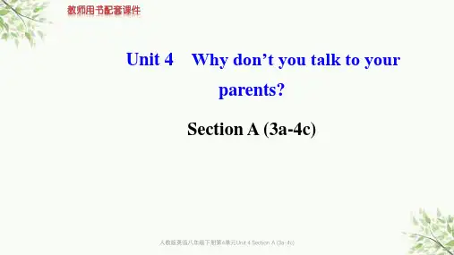 人教版英语八年级下册第4单元Unit 4 Section A (3a-4c)