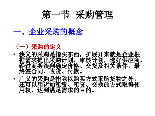 采购与仓储管理教材(PPT 88页)