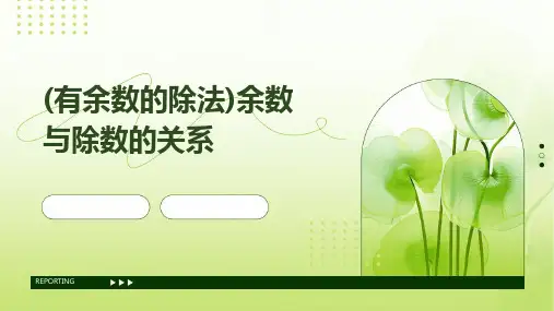 (有余数的除法)余数与除数的关系