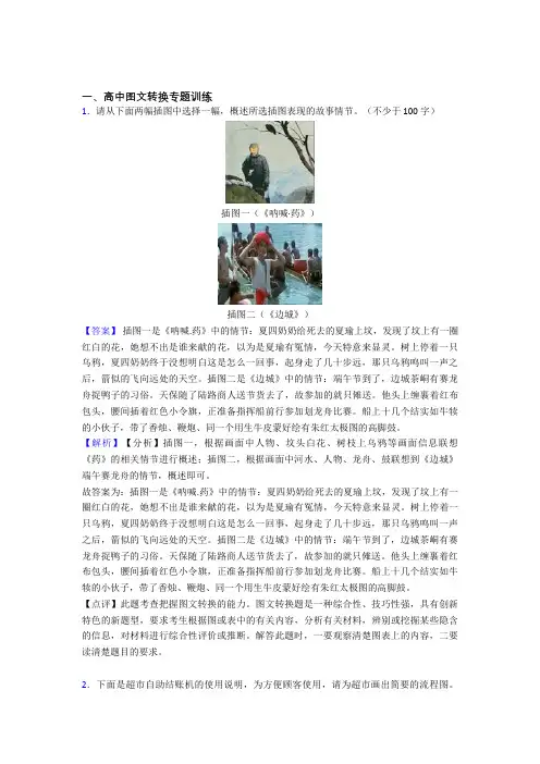 高考语文图文转换综合题及详细答案