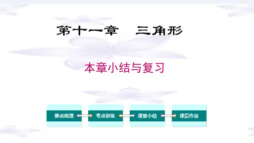 人教版八年级上册数学课件第十一章三角形复习(共15张PPT)