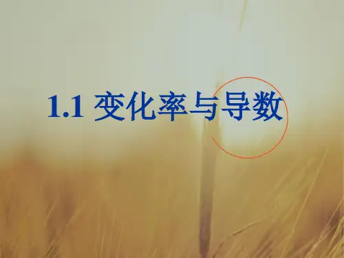最新-2021年秋高中数学人教A版选修22课件：11 变化率与导数 精品