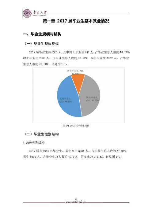 第一节2017期毕业生基本就业情况