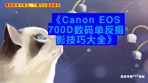 《Canon EOS 700D数码单反摄影技巧大全》读书笔记思维导图