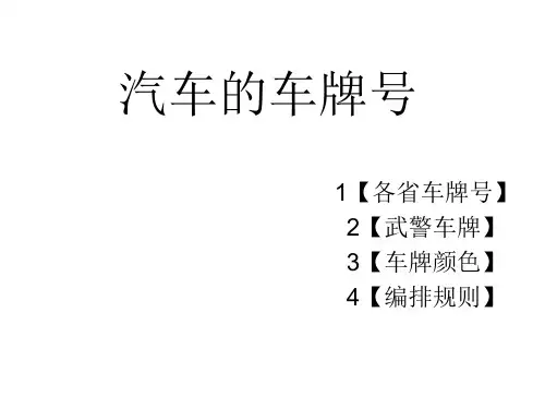 数字编码调查作业-汽车车牌号2016