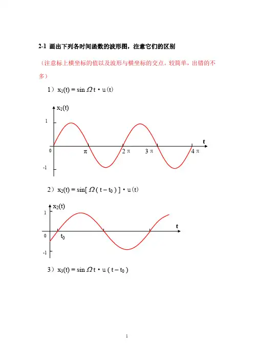 信号分析与处理第2章习题答案[山东大学]