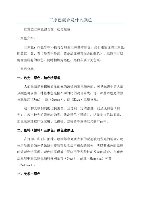 三原色混合是什么颜色