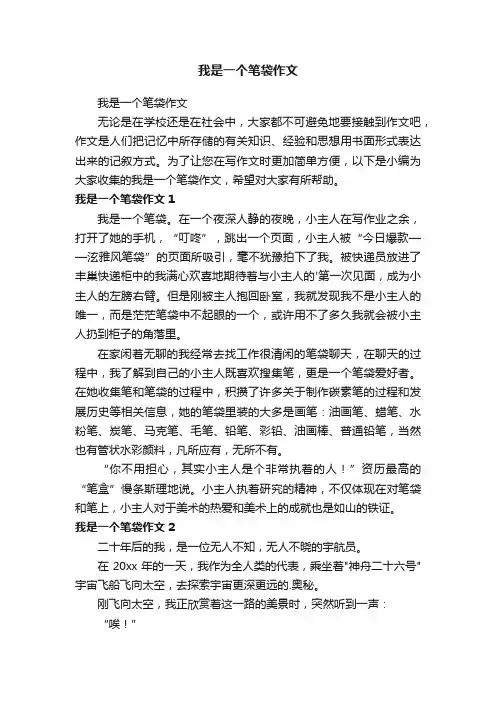 我是一个笔袋作文