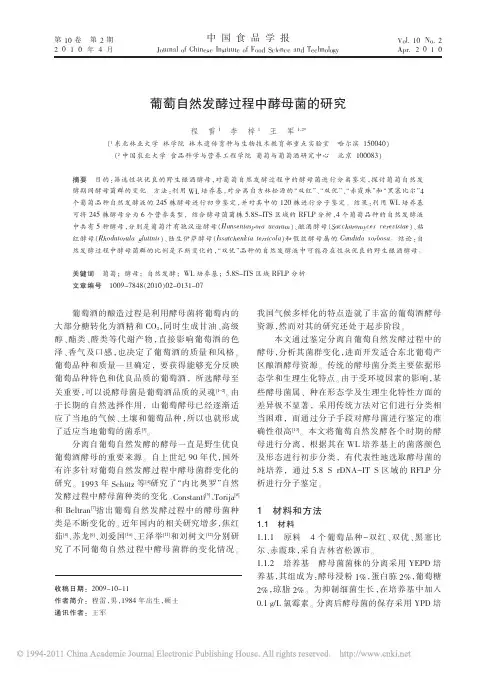葡萄自然发酵过程中酵母菌的研究