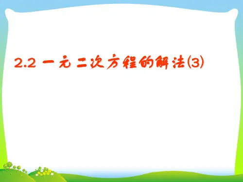 2020年浙教版八年级数学下册第二章《一元二次方程的解法》精品课件 (2)