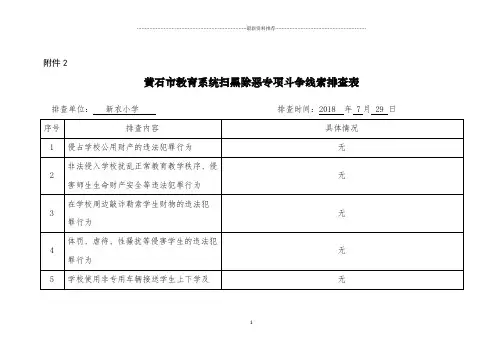 扫黑除恶专项斗争线索排查表(新农小学)精编版