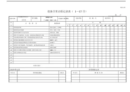 设备日常点检表模版.docx