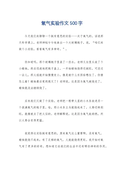 氧气实验作文500字