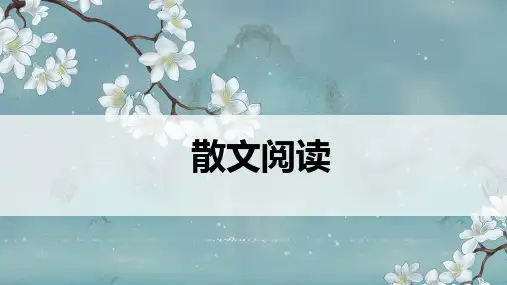 2024届高考专题复习：散文阅读答题模板(46张PPT)