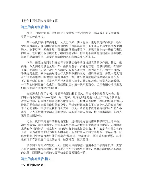 写生的实习报告 3