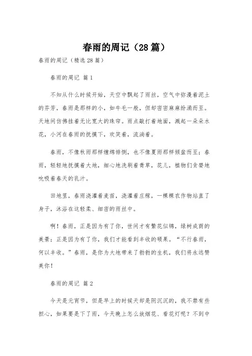 春雨的周记(28篇)