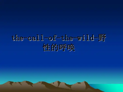 最新the-call-of-the-wild-野性的呼唤课件PPT