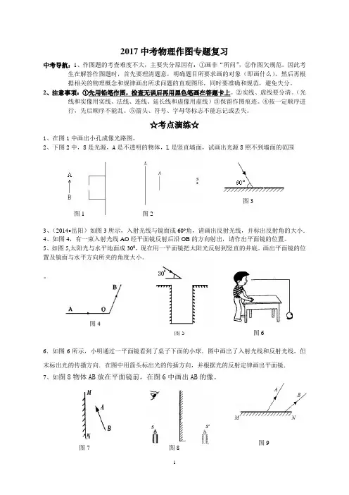 2017中考物理作图专题复习