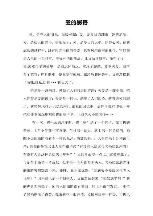 爱的感悟