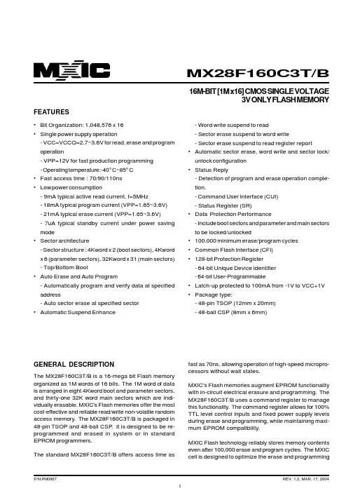 MX28F160C3T资料