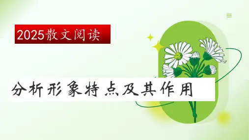 2025散文阅读——分析形象特点及其作用