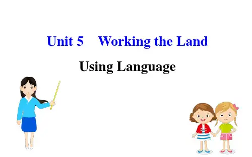 2020-2021学年高中英语(新教材)人教版选择性必修一课件：Unit 5 Using Language 