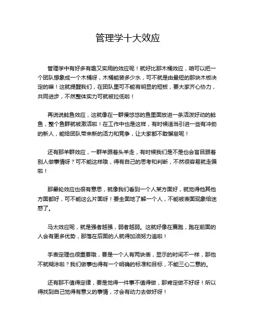 管理学十大效应