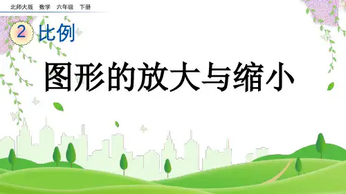 (2023春)北师版六年级数学下册《图形的放大与缩小》PPT课件