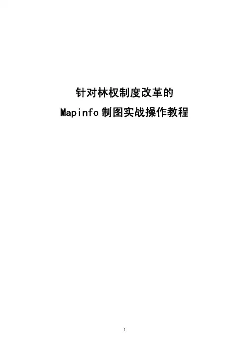 针对林权制度改革的Mapinfo制图实战操作教程