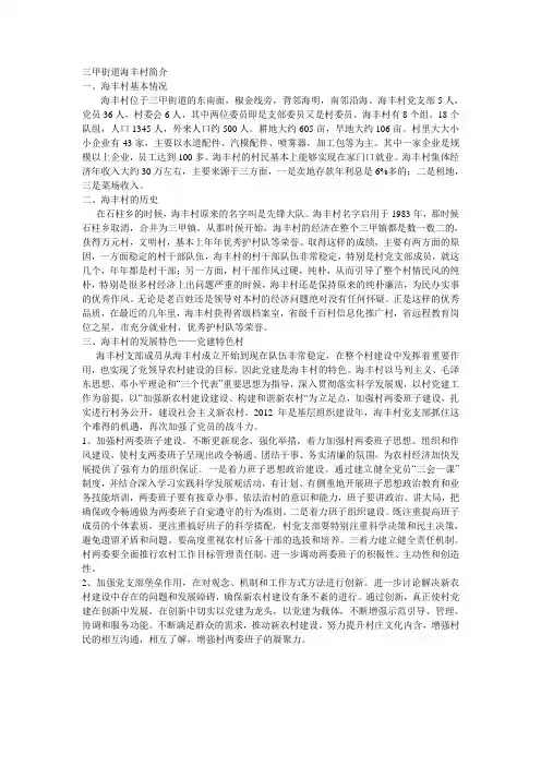 三甲街道海丰村简介