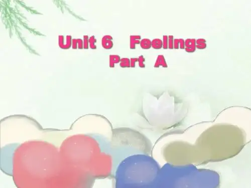 闽教版英语五下Unit 6《Feelings》(Part A)课件2