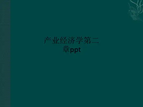 产业经济学第二章ppt