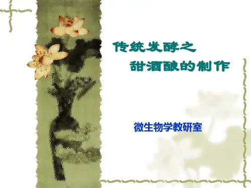 试验三甜酒酿的制作