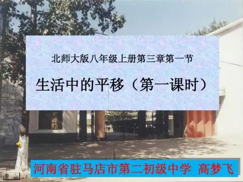 《生活中的平移》说课课件