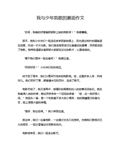 我与少年凯歌的邂逅作文