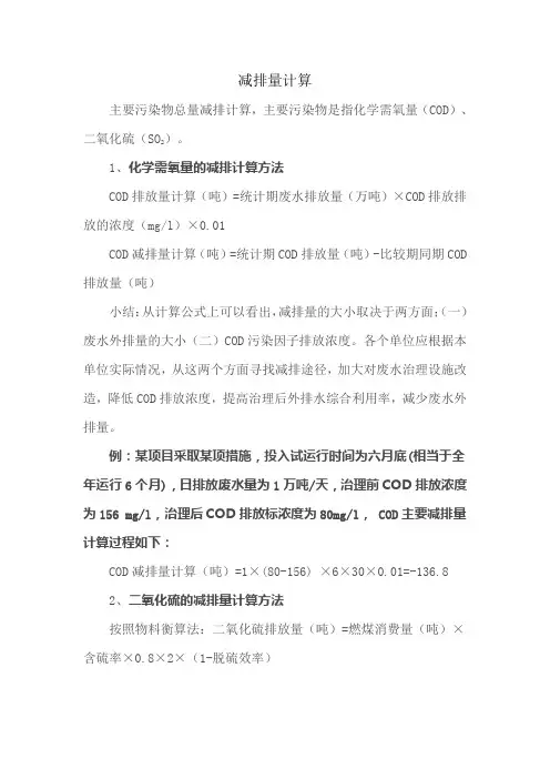 减排量计算