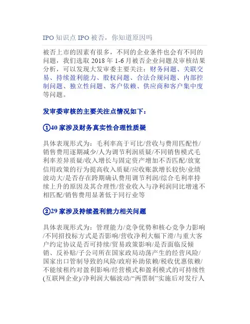 IPO知识点IPO被否你知道原因吗