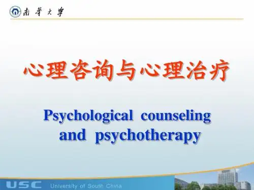 第九章心理咨询与心理治疗