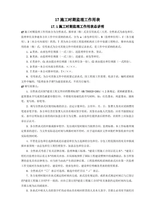 施工单位报审表汇总