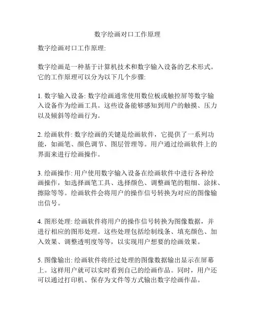 数字绘画对口工作原理