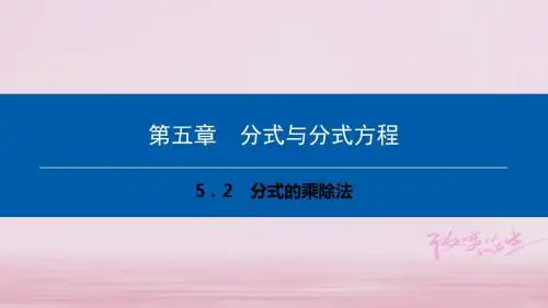 八年级数学下册 第五章 分式与分式方程 5.2 分式的乘除法典型训练教案 (新版)北师大版