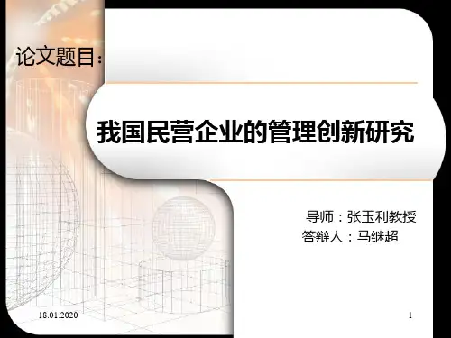 我国民营企业的管理创新(ppt 45页)