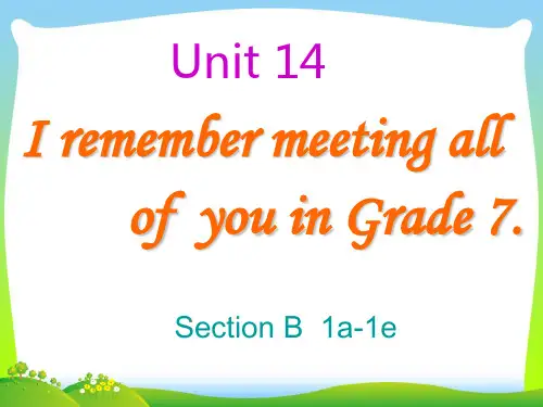 九年级下册英语第14单元Section B-1.ppt