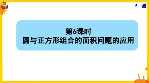 人教版六年级数学上册第五单元第6课时《圆与正方形组合的面积问题的应用》课件