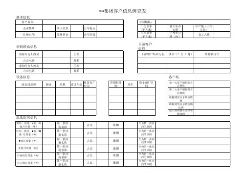 客户基本资料调查表(新)